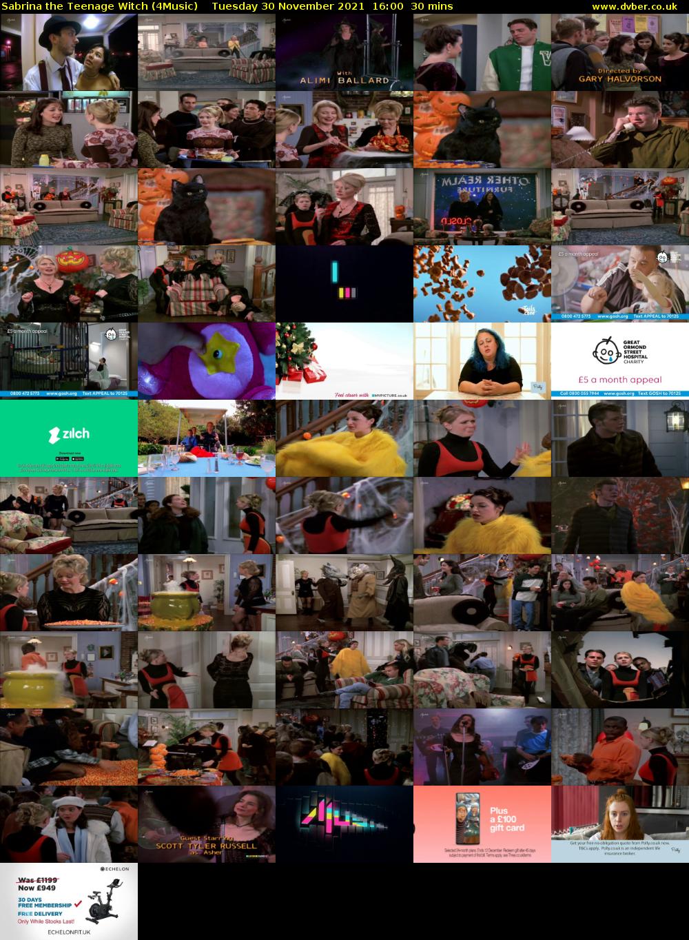 Sabrina The Teenage Witch (4Music) Tuesday 30 November 2021 16:00 - 16:30