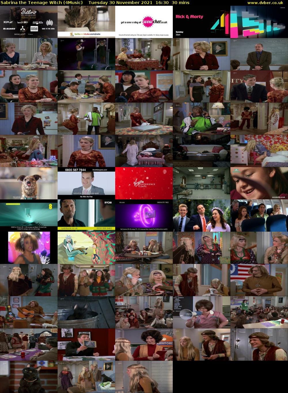 Sabrina The Teenage Witch (4Music) Tuesday 30 November 2021 16:30 - 17:00