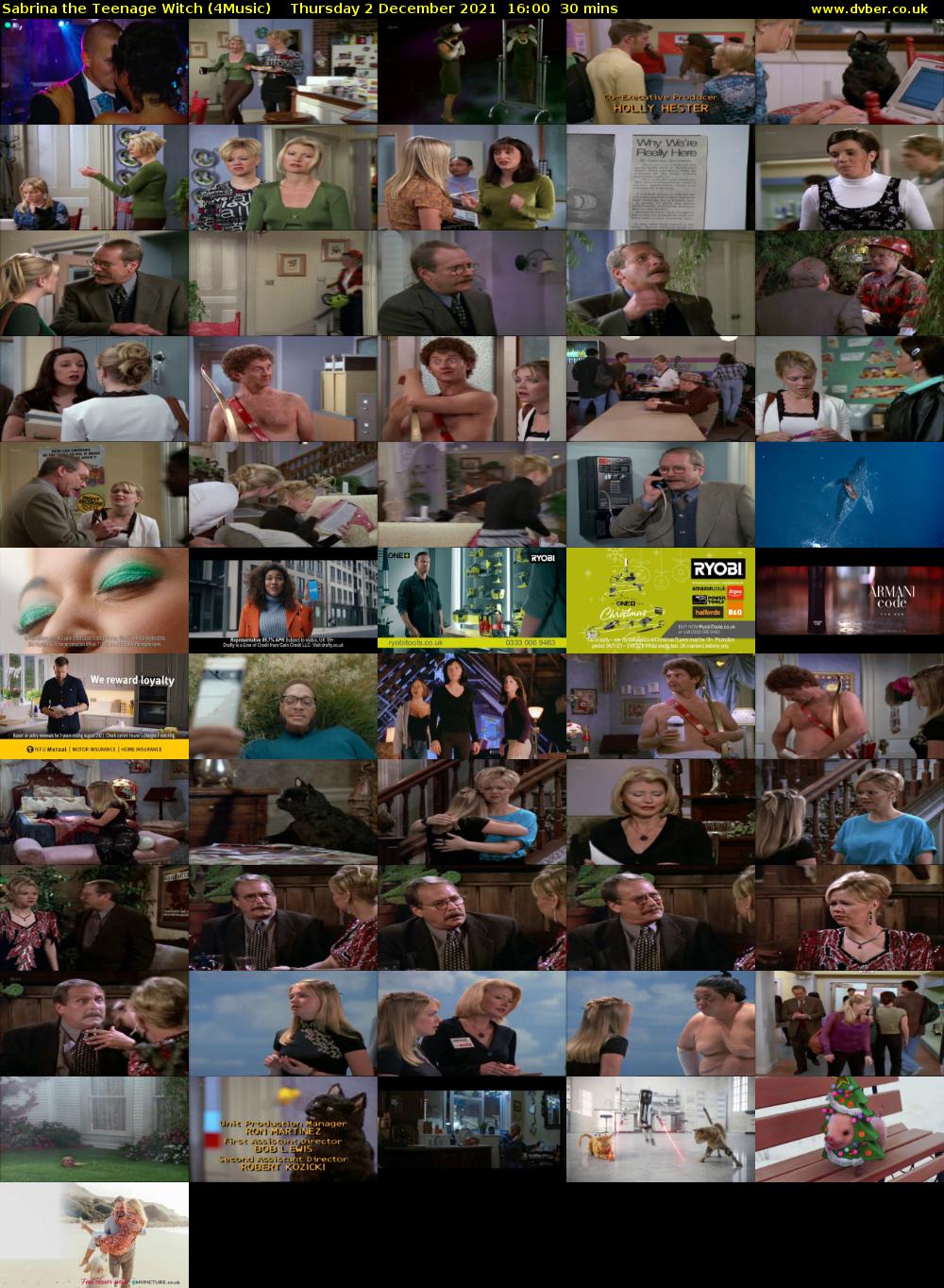 Sabrina The Teenage Witch (4Music) Thursday 2 December 2021 16:00 - 16:30