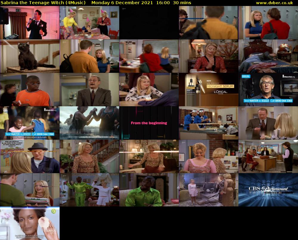 Sabrina The Teenage Witch (4Music) Monday 6 December 2021 16:00 - 16:30