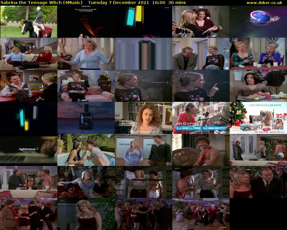Sabrina The Teenage Witch (4Music) Tuesday 7 December 2021 16:00 - 16:30