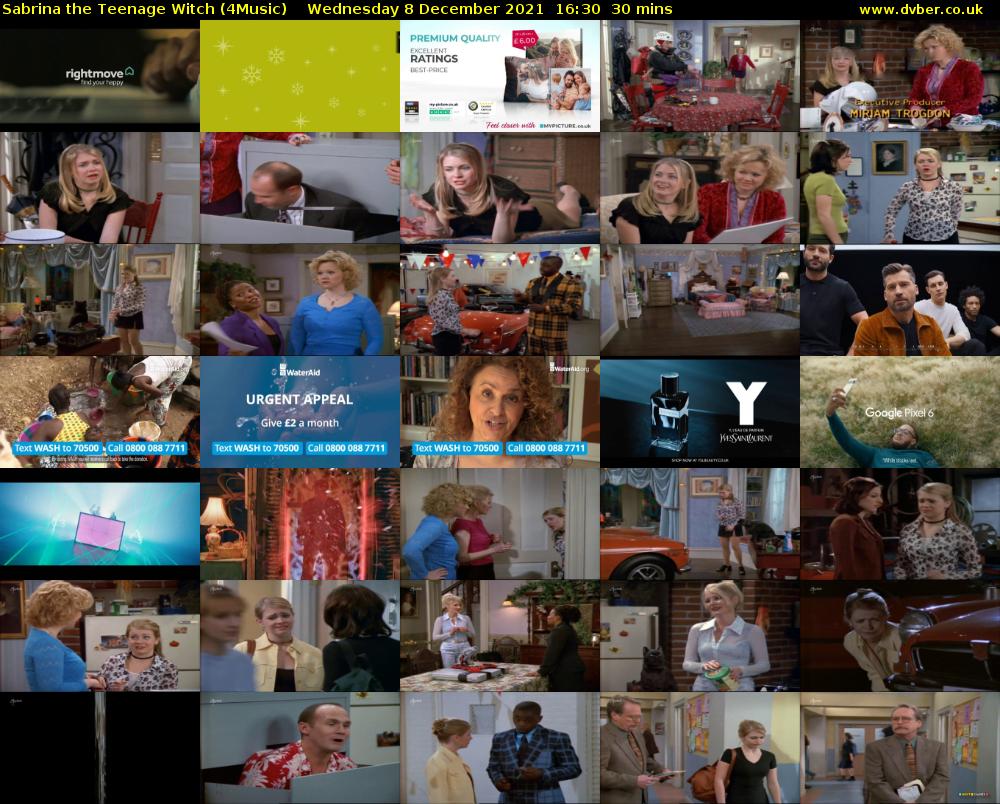 Sabrina The Teenage Witch (4Music) Wednesday 8 December 2021 16:30 - 17:00
