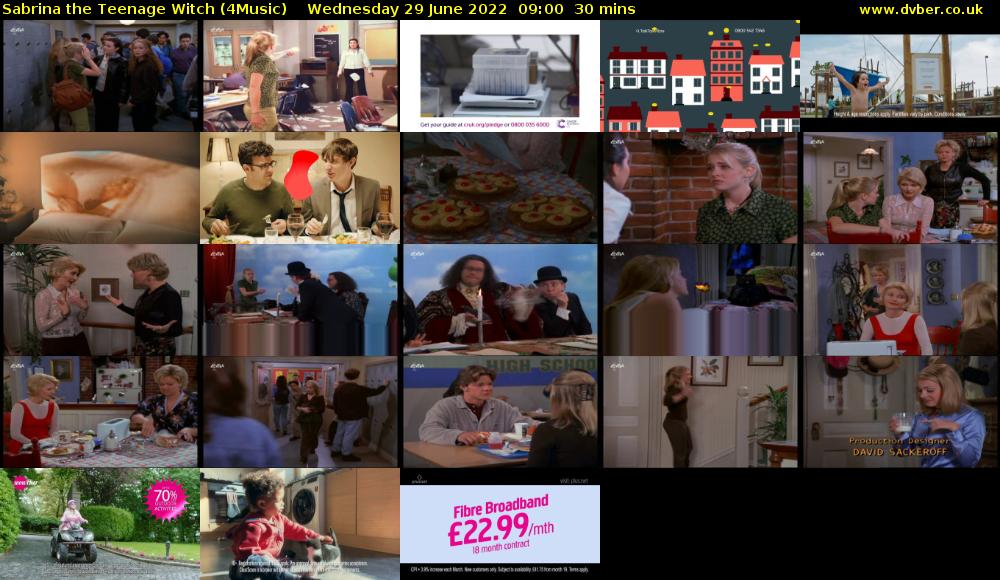 Sabrina The Teenage Witch (4Music) Wednesday 29 June 2022 09:00 - 09:30
