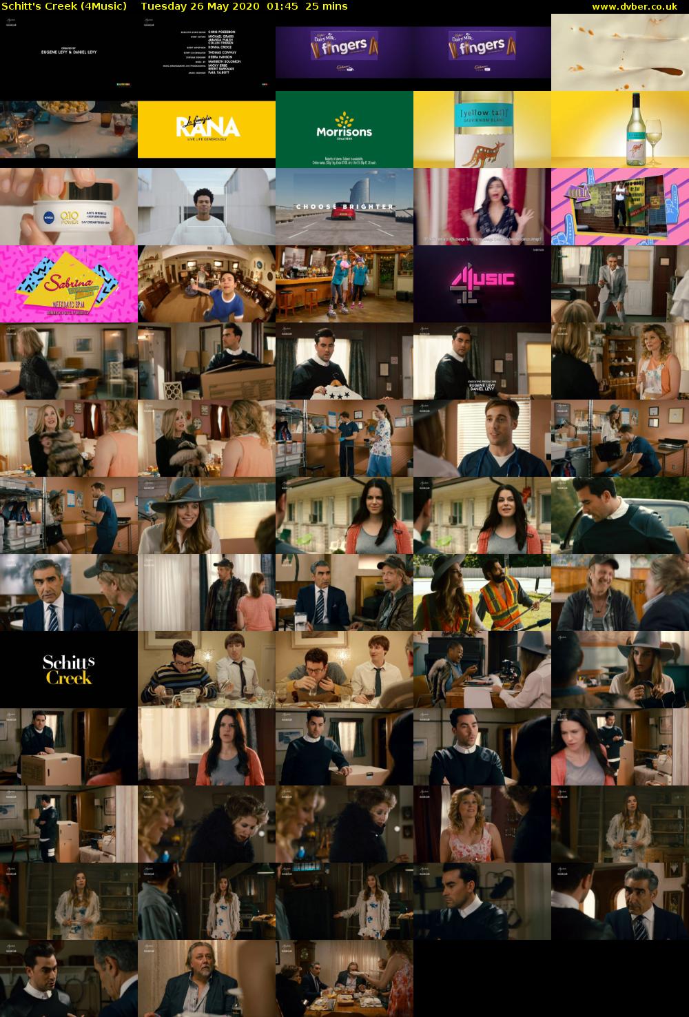 Schitt's Creek (4Music) Tuesday 26 May 2020 01:45 - 02:10