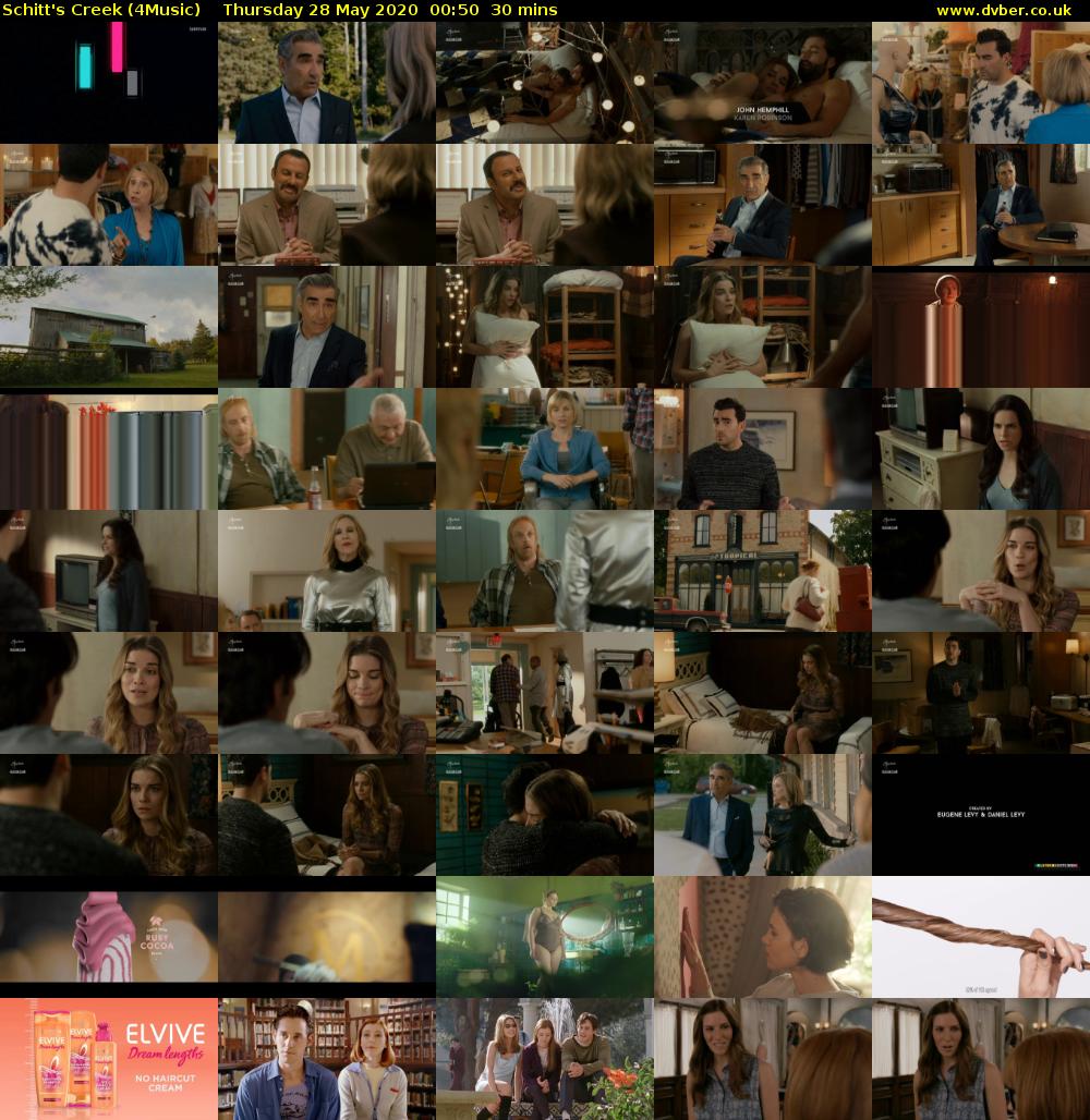 Schitt's Creek (4Music) Thursday 28 May 2020 00:50 - 01:20
