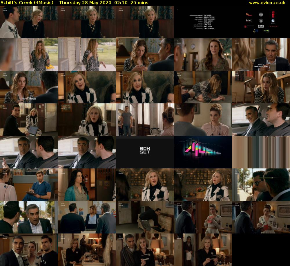Schitt's Creek (4Music) Thursday 28 May 2020 02:10 - 02:35