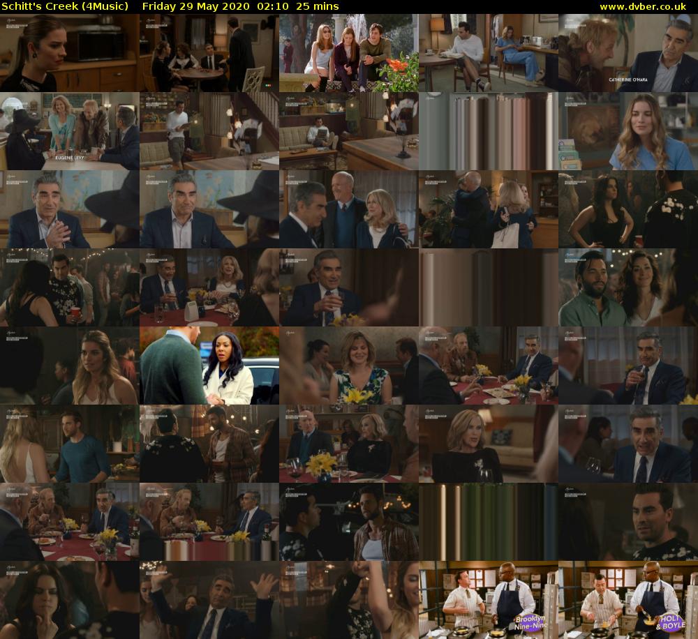 Schitt's Creek (4Music) Friday 29 May 2020 02:10 - 02:35