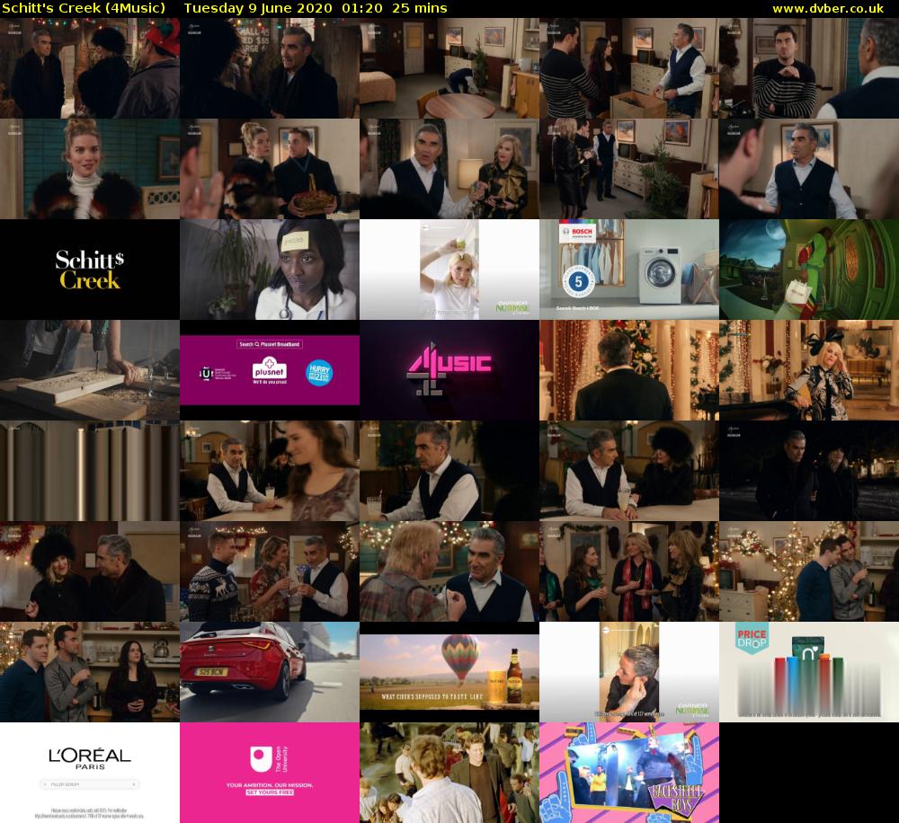 Schitt's Creek (4Music) Tuesday 9 June 2020 01:20 - 01:45