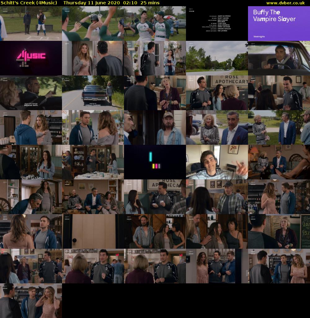Schitt's Creek (4Music) Thursday 11 June 2020 02:10 - 02:35