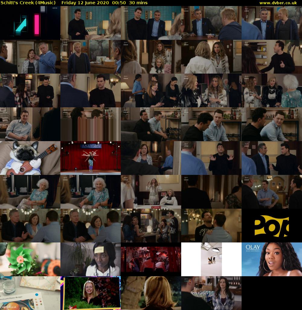 Schitt's Creek (4Music) Friday 12 June 2020 00:50 - 01:20