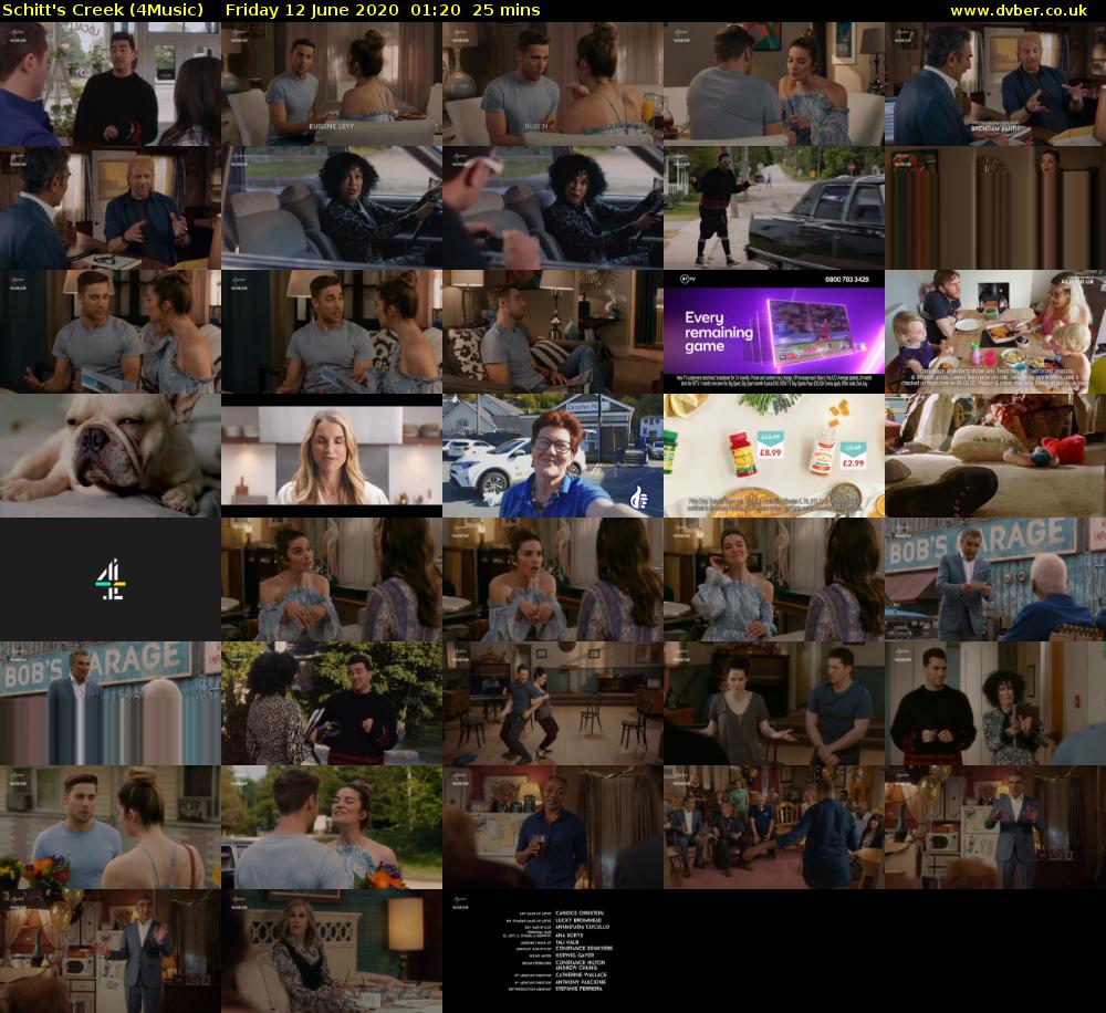 Schitt's Creek (4Music) Friday 12 June 2020 01:20 - 01:45