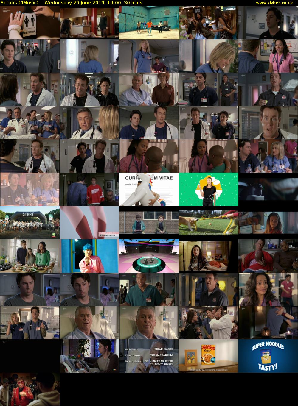 Scrubs (4Music) Wednesday 26 June 2019 19:00 - 19:30