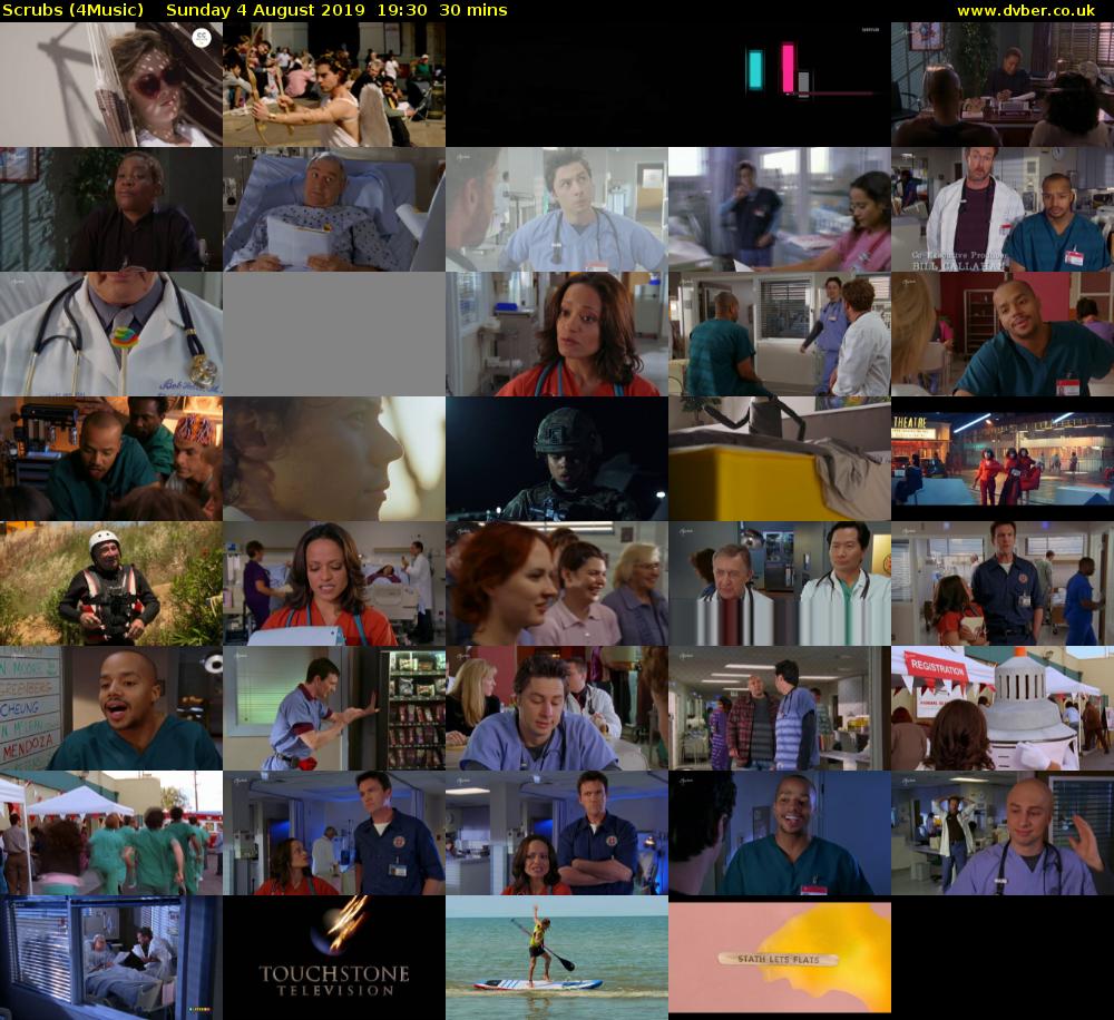 Scrubs (4Music) Sunday 4 August 2019 19:30 - 20:00