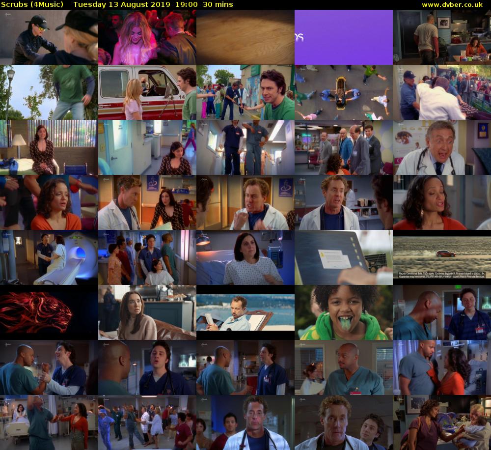 Scrubs (4Music) Tuesday 13 August 2019 19:00 - 19:30