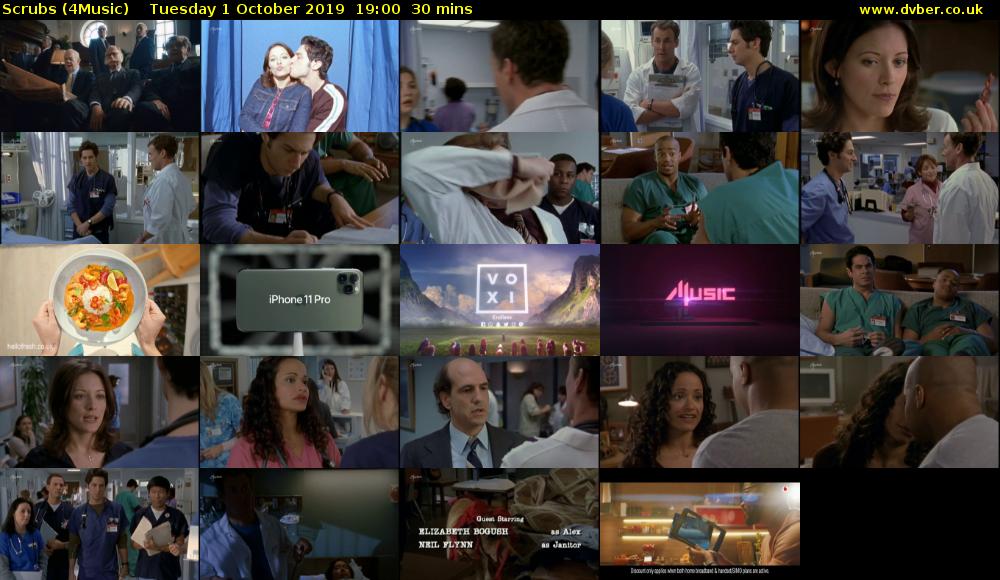 Scrubs (4Music) Tuesday 1 October 2019 19:00 - 19:30
