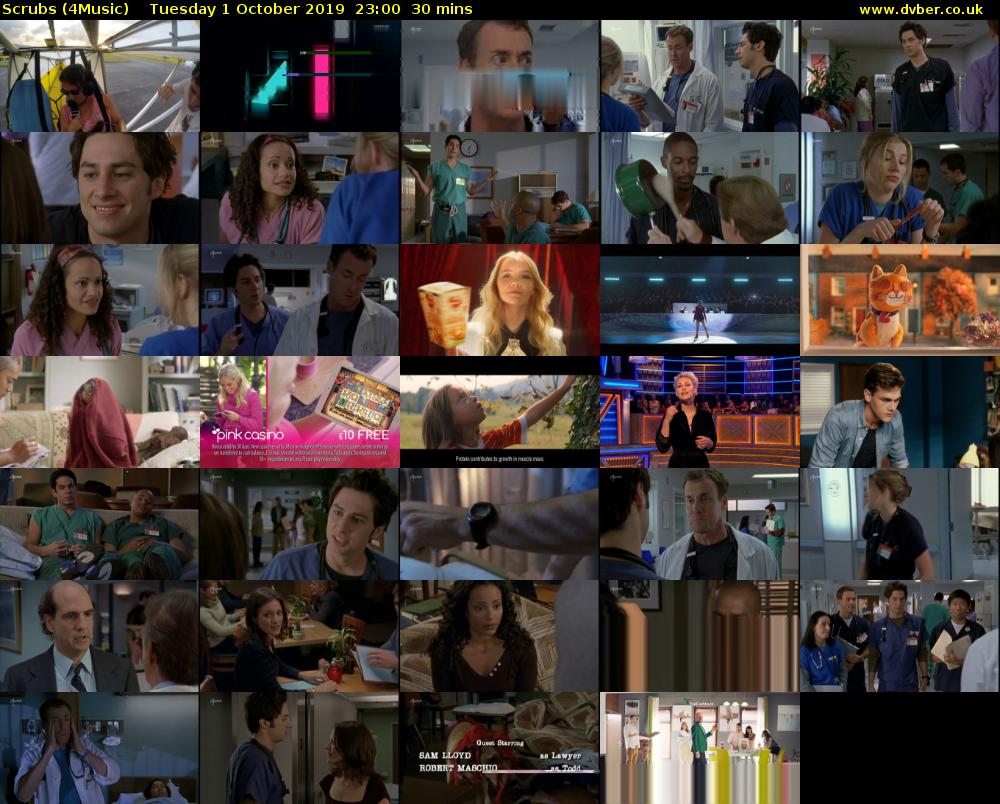 Scrubs (4Music) Tuesday 1 October 2019 23:00 - 23:30