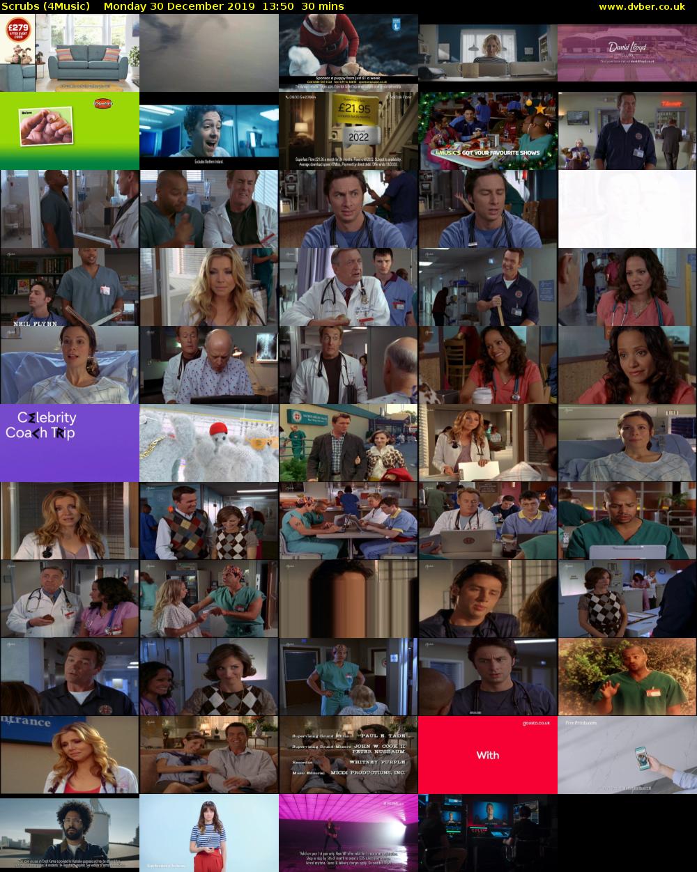 Scrubs (4Music) Monday 30 December 2019 13:50 - 14:20