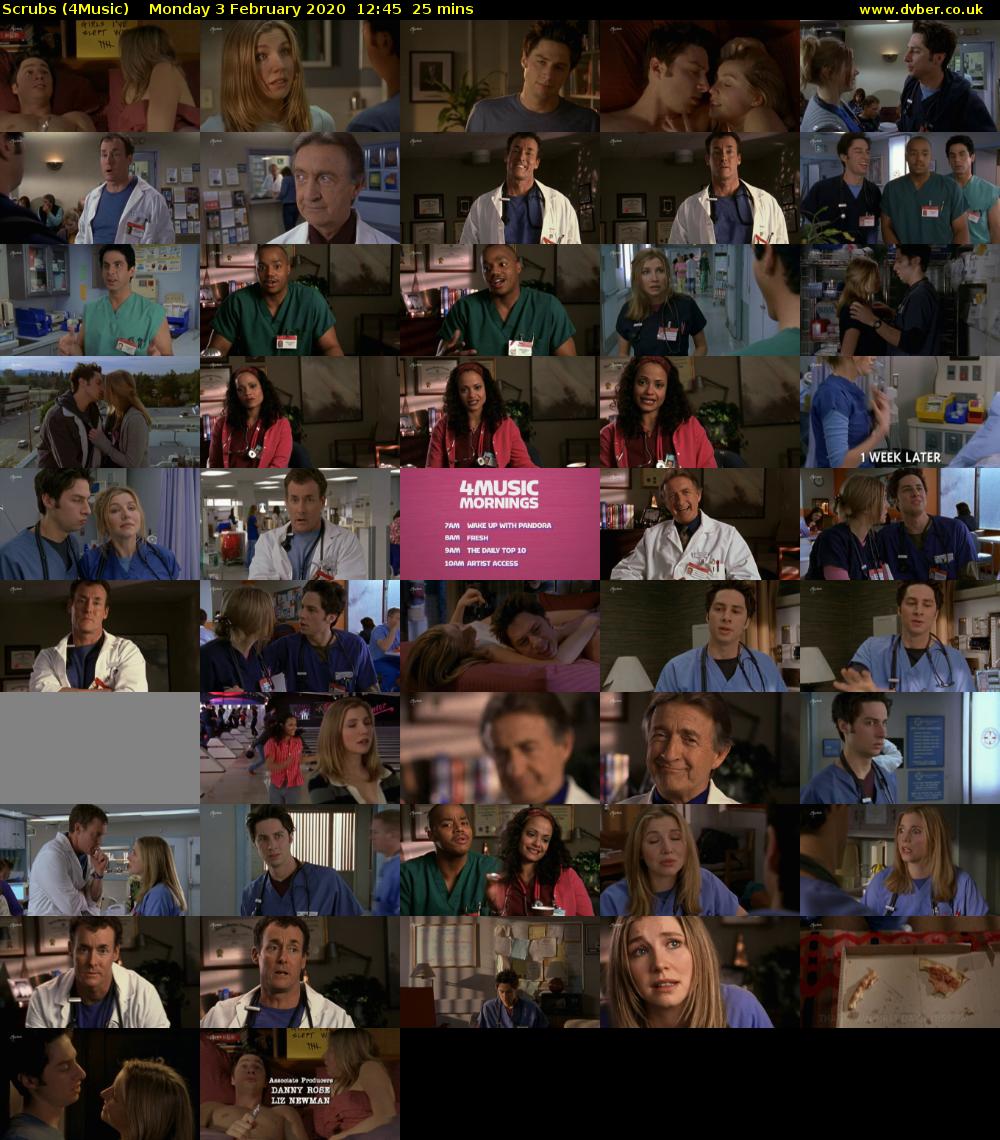 Scrubs (4Music) Monday 3 February 2020 12:45 - 13:10