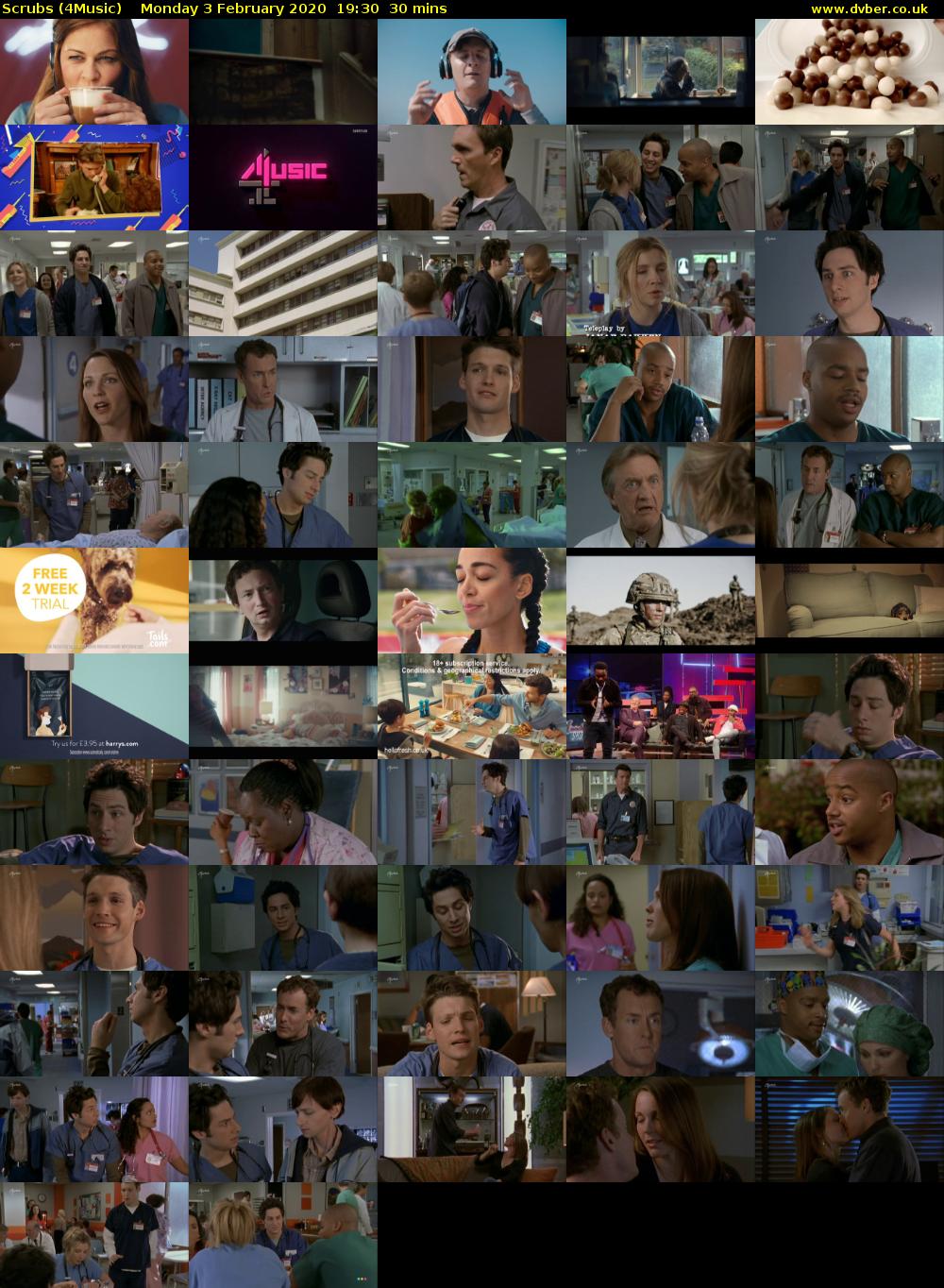 Scrubs (4Music) Monday 3 February 2020 19:30 - 20:00
