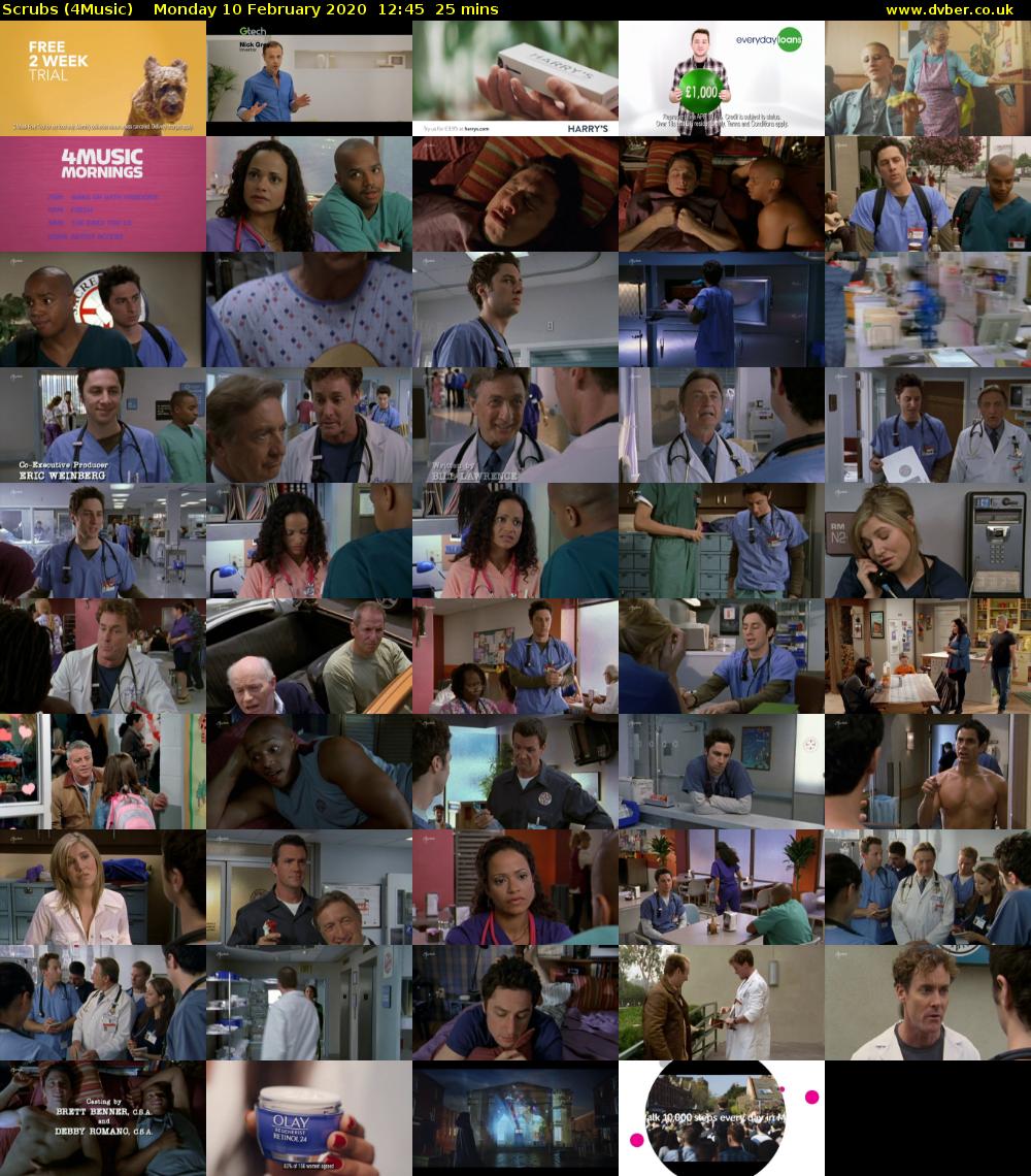 Scrubs (4Music) Monday 10 February 2020 12:45 - 13:10