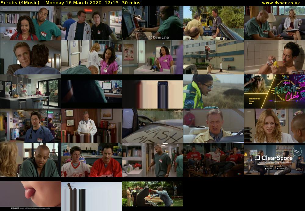 Scrubs (4Music) Monday 16 March 2020 12:15 - 12:45