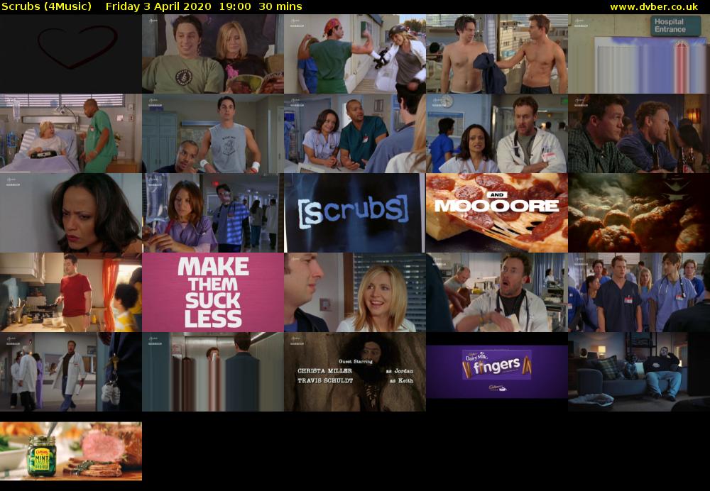 Scrubs (4Music) Friday 3 April 2020 19:00 - 19:30