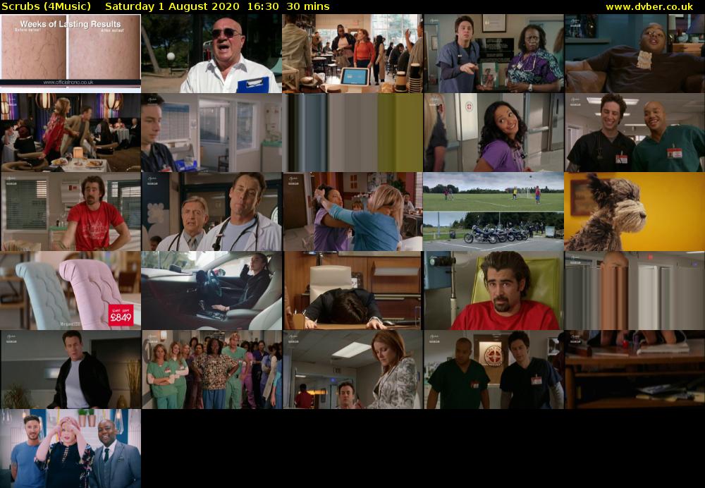 Scrubs (4Music) Saturday 1 August 2020 16:30 - 17:00