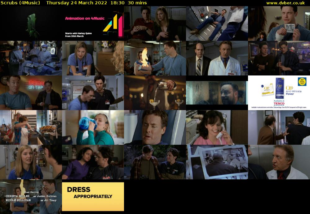 Scrubs (4Music) Thursday 24 March 2022 18:30 - 19:00