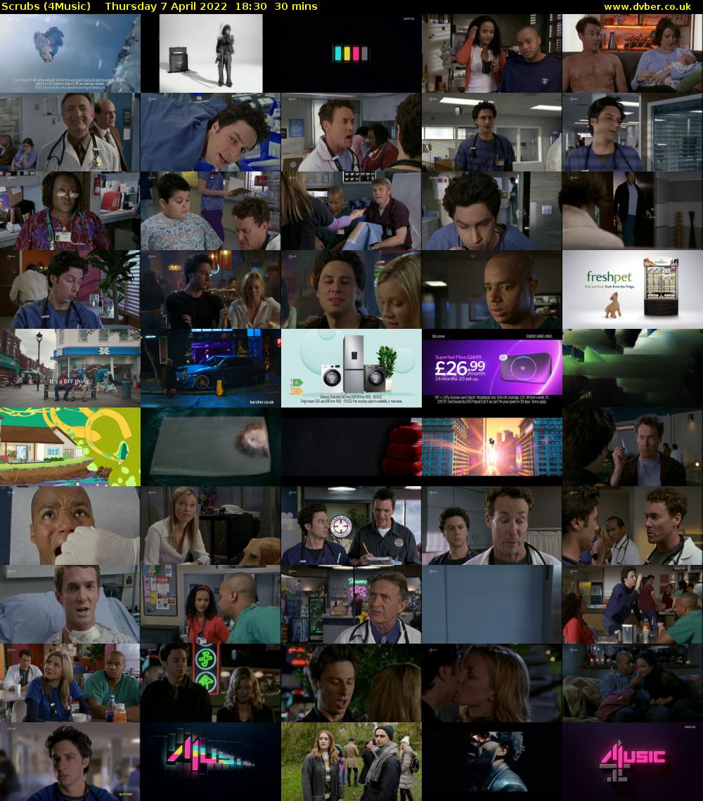 Scrubs (4Music) Thursday 7 April 2022 18:30 - 19:00