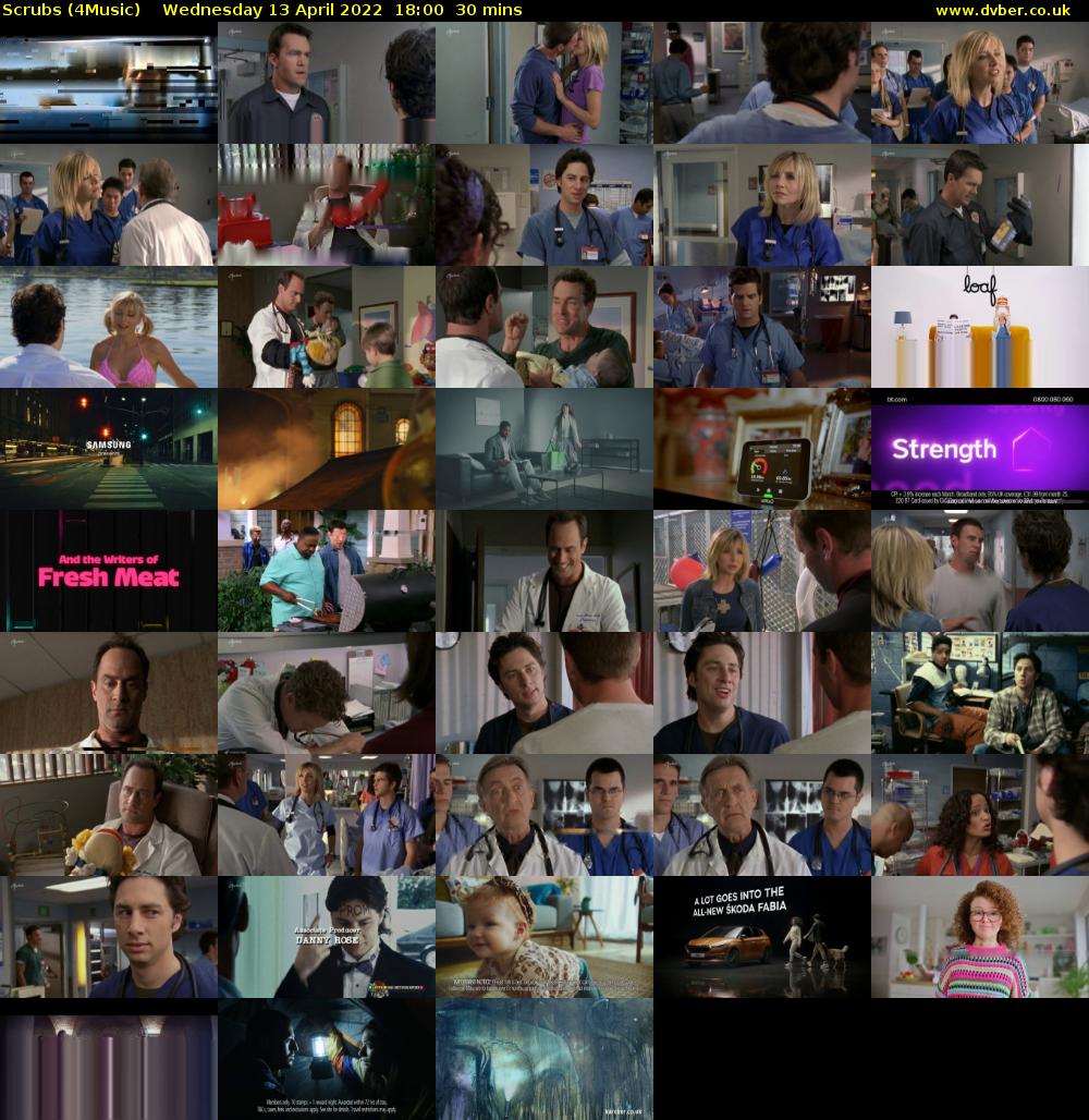 Scrubs (4Music) Wednesday 13 April 2022 18:00 - 18:30