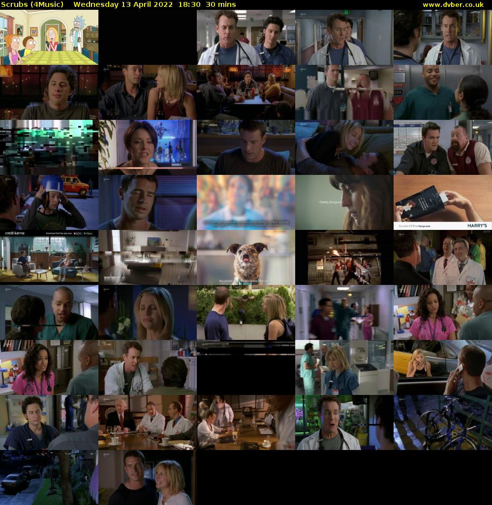Scrubs (4Music) Wednesday 13 April 2022 18:30 - 19:00
