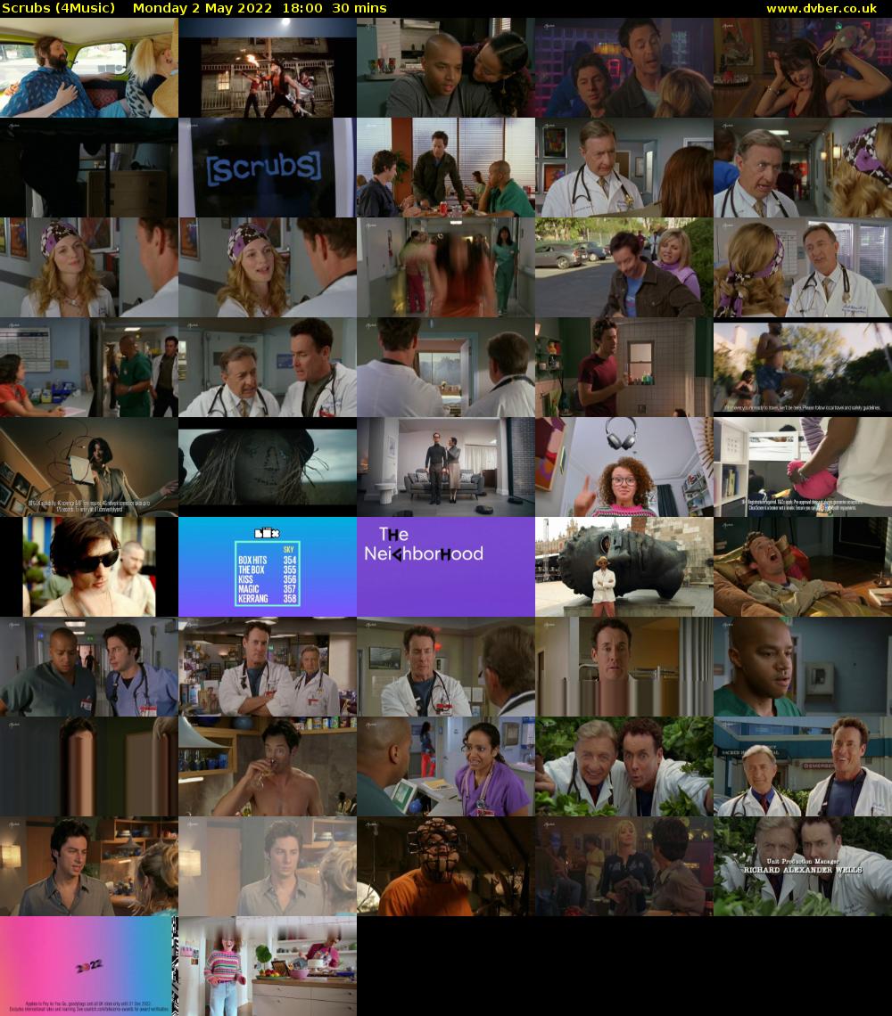 Scrubs (4Music) Monday 2 May 2022 18:00 - 18:30