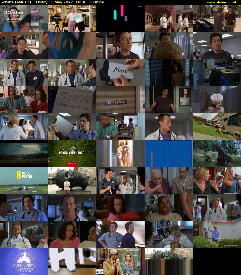 Scrubs (4Music) Friday 13 May 2022 18:30 - 19:00