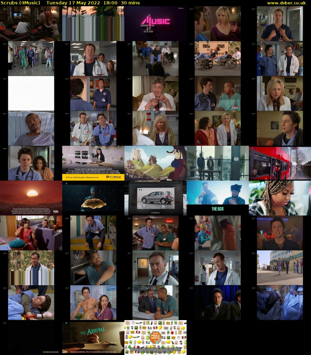 Scrubs (4Music) Tuesday 17 May 2022 18:00 - 18:30