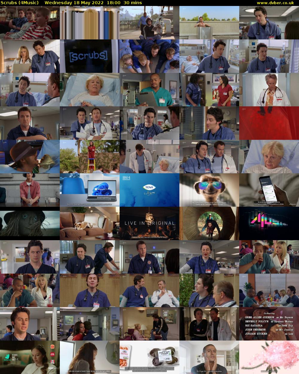 Scrubs (4Music) Wednesday 18 May 2022 18:00 - 18:30