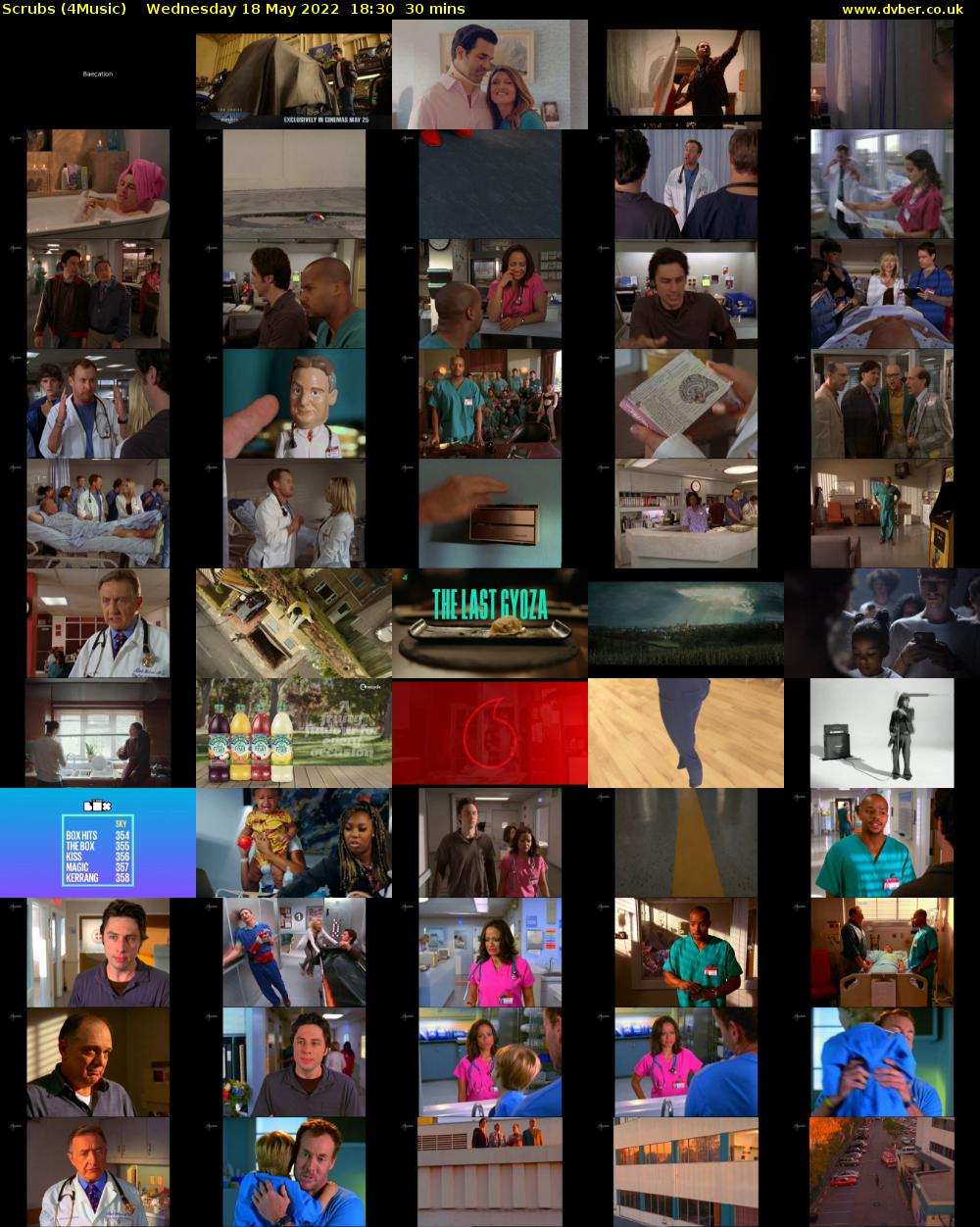Scrubs (4Music) Wednesday 18 May 2022 18:30 - 19:00