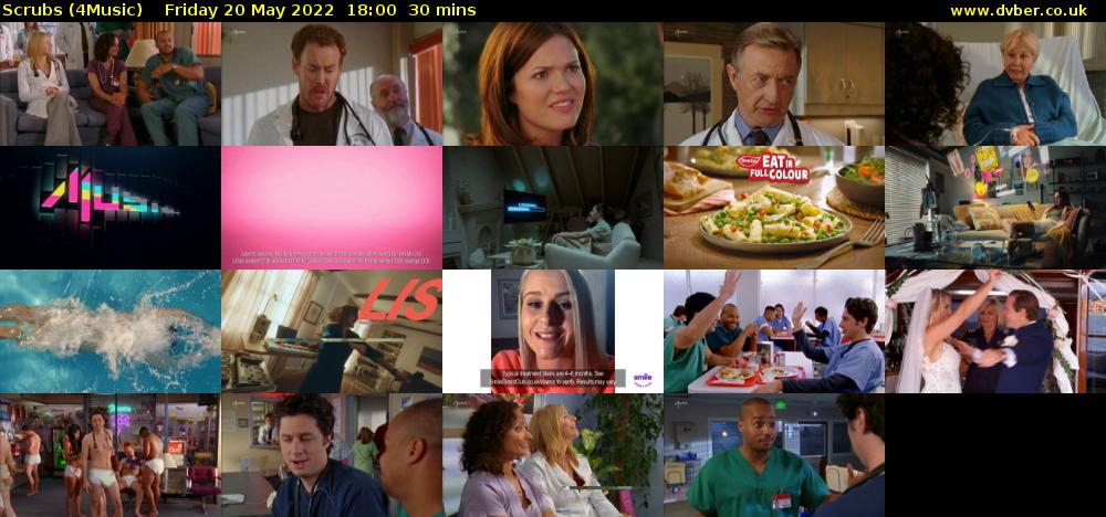 Scrubs (4Music) Friday 20 May 2022 18:00 - 18:30