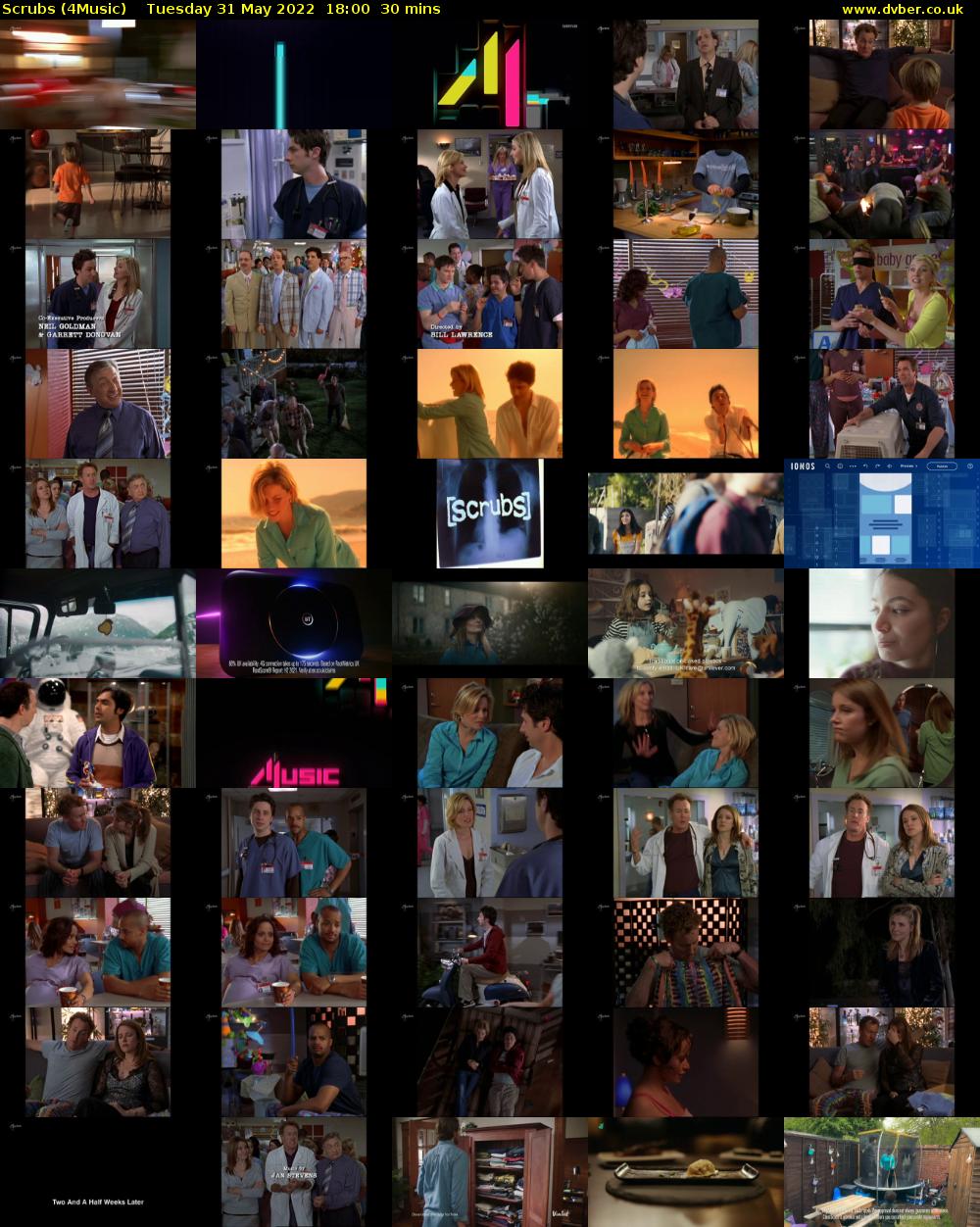 Scrubs (4Music) Tuesday 31 May 2022 18:00 - 18:30