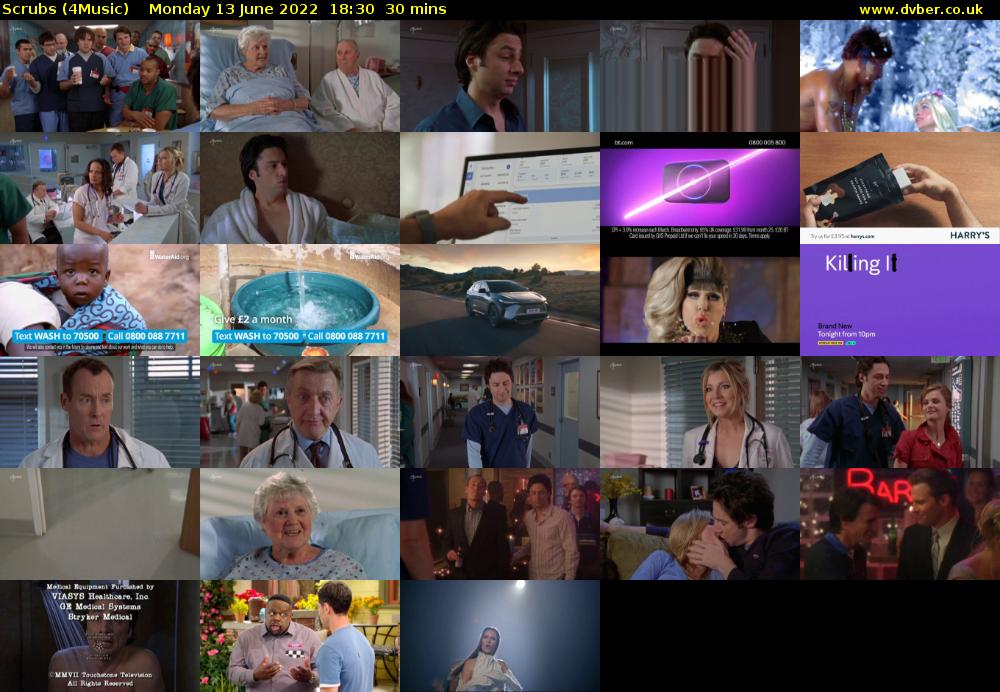Scrubs (4Music) Monday 13 June 2022 18:30 - 19:00