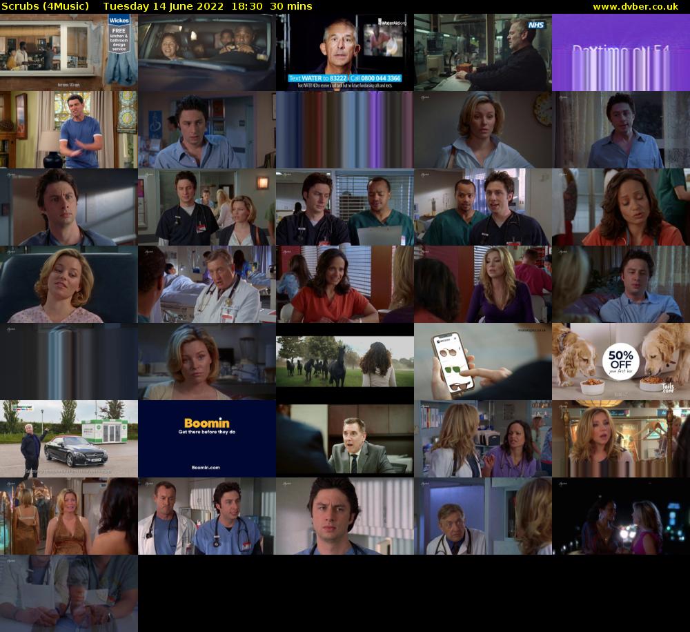 Scrubs (4Music) Tuesday 14 June 2022 18:30 - 19:00