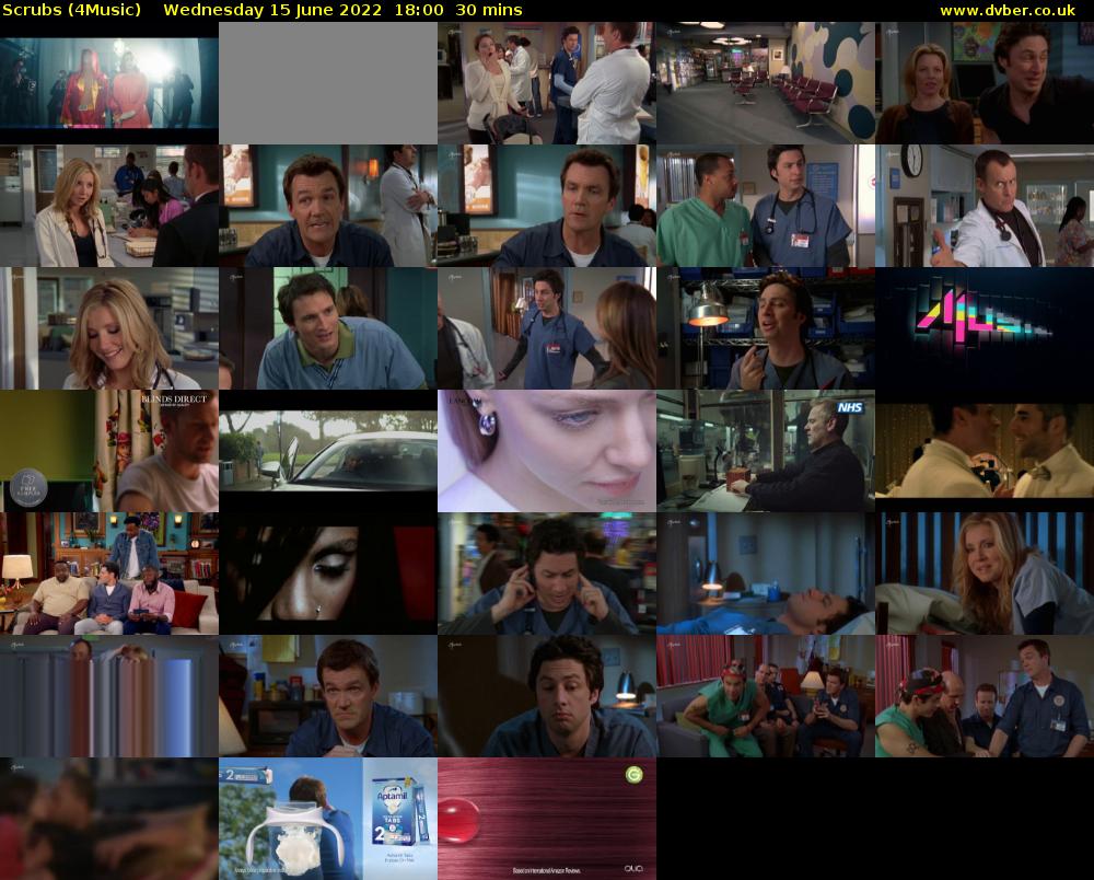 Scrubs (4Music) Wednesday 15 June 2022 18:00 - 18:30
