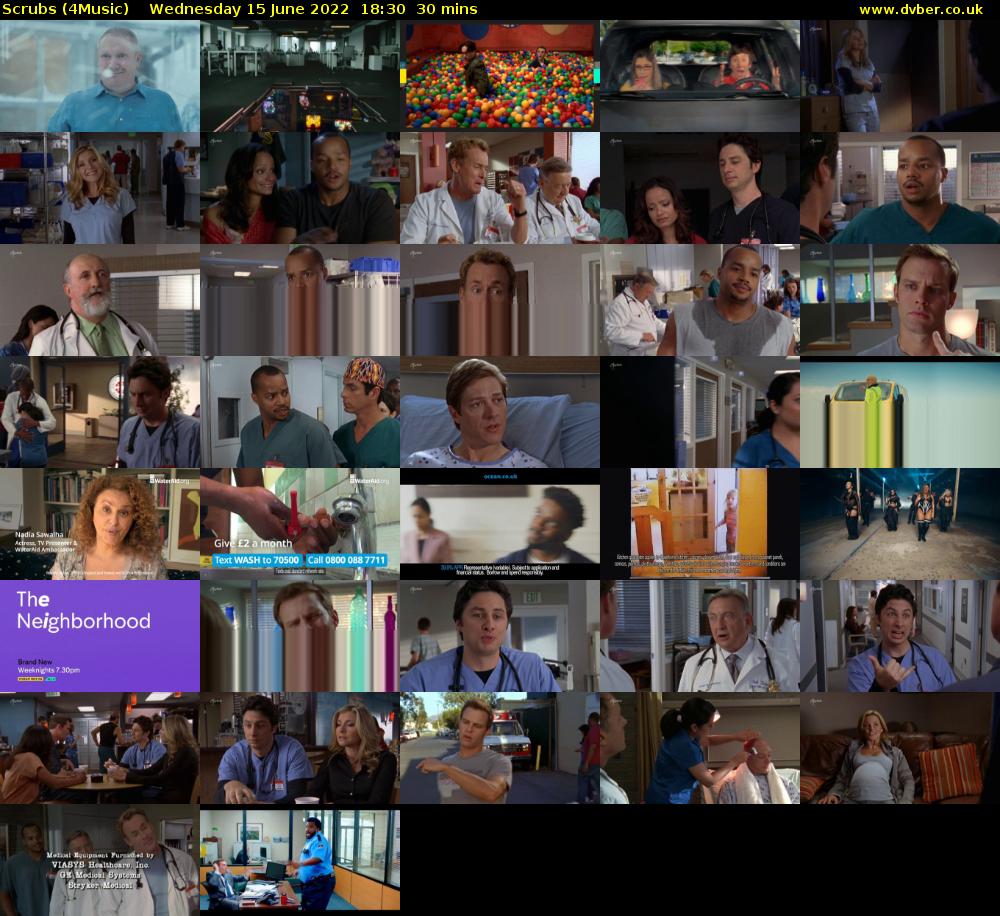 Scrubs (4Music) Wednesday 15 June 2022 18:30 - 19:00