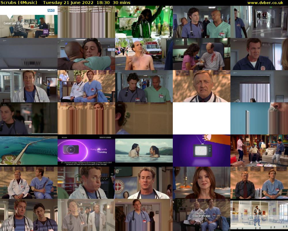 Scrubs (4Music) Tuesday 21 June 2022 18:30 - 19:00