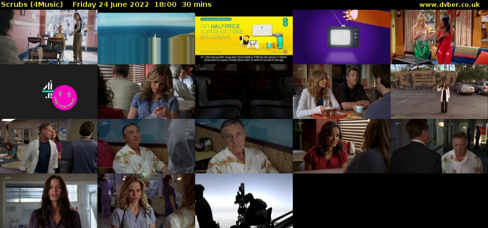 Scrubs (4Music) Friday 24 June 2022 18:00 - 18:30