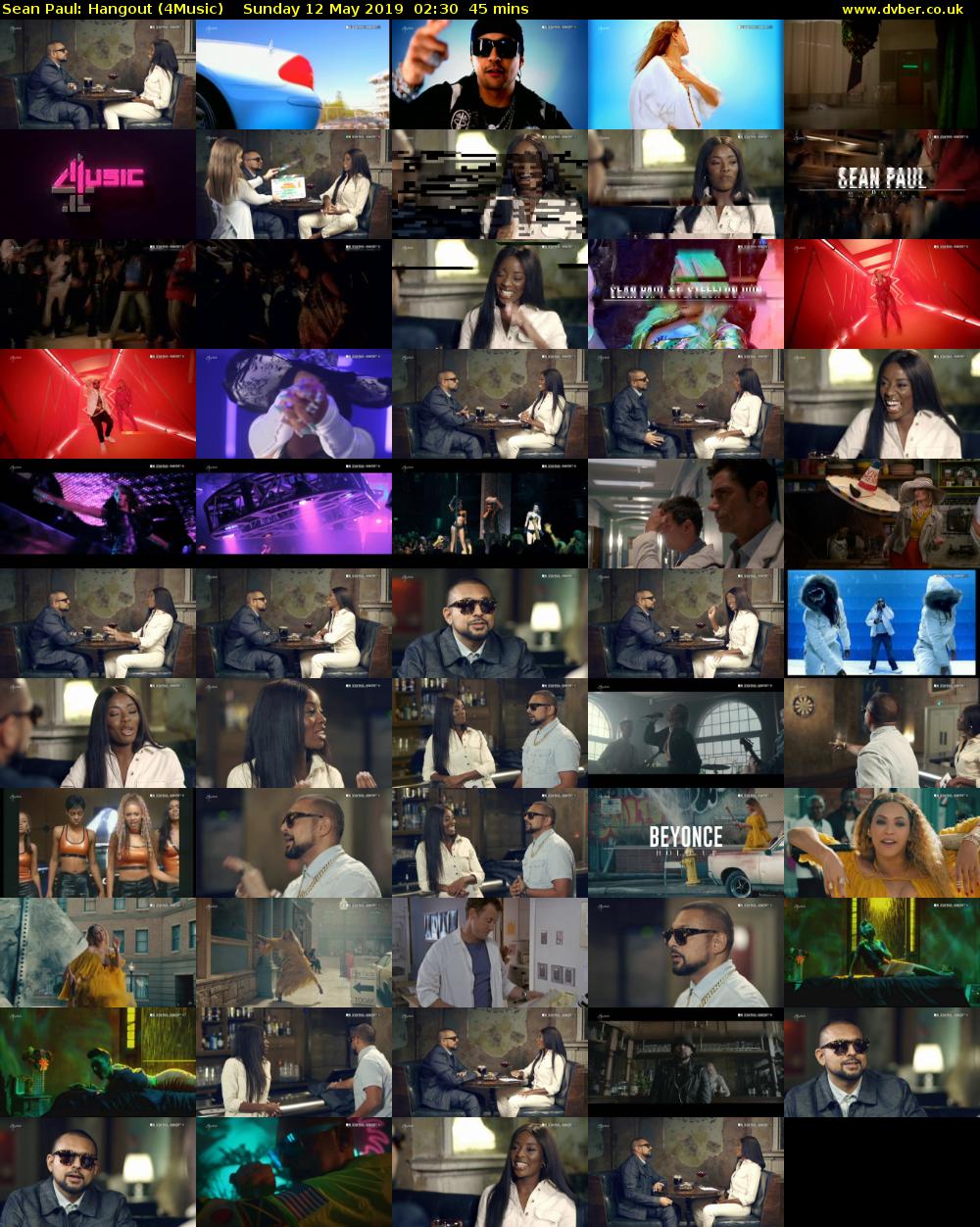 Sean Paul: Hangout (4Music) Sunday 12 May 2019 02:30 - 03:15