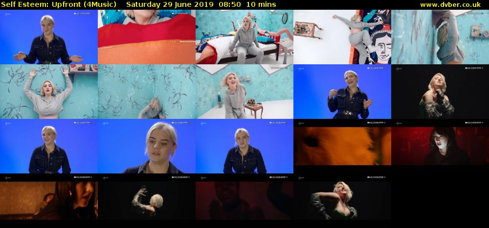 Self Esteem: Upfront (4Music) Saturday 29 June 2019 08:50 - 09:00