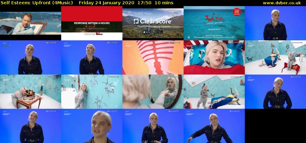 Self Esteem: Upfront (4Music) Friday 24 January 2020 17:50 - 18:00