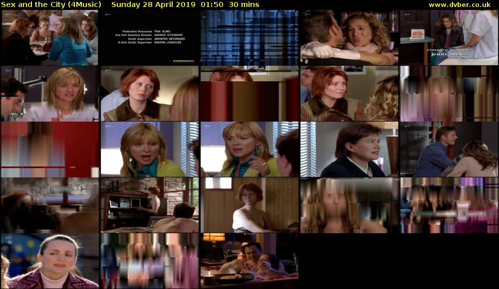 Sex and The City (4Music) Sunday 28 April 2019 01:50 - 02:20