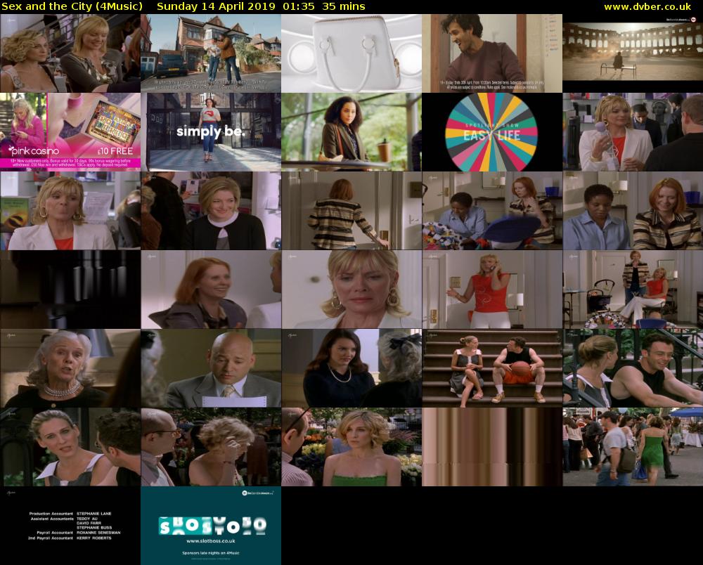 Sex and the City (4Music) Sunday 14 April 2019 01:35 - 02:10