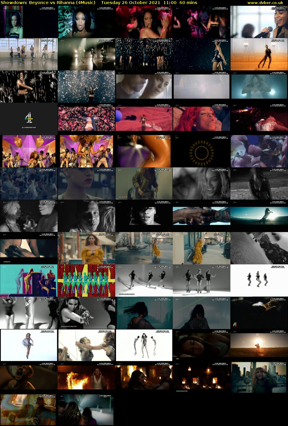 Showdown: Beyonce vs Rihanna (4Music) Tuesday 26 October 2021 11:00 - 12:00